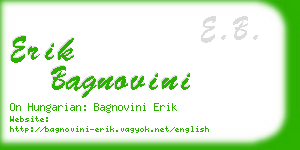 erik bagnovini business card